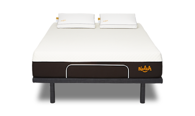 Nolah Adjustable base with massage with Signature 12 inch mattress front angle