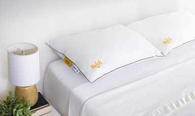 Nolah AirFiber pillow 2-pack on bed